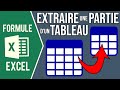 EXCEL - EXTRAIRE UNE PARTIE D'UN TABLEAU (Avec les formules CHOISIRCOLS et FILTRE)