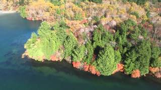 湯ノ湖紅葉 奥日光 空撮 / Yunoko Lake Oku-Nikko Japan.