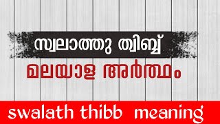 സ്വലാത്ത് തിബ്ബ് മലയാള അർത്ഥം | swalath thibb meaning | thibb swalath | thibhu salath | swalath nabi