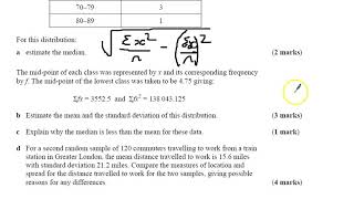 A Level standard deviation questions
