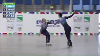 alice Esposito / Federico Rossi SP . italian roller games 2021. 1er puesto