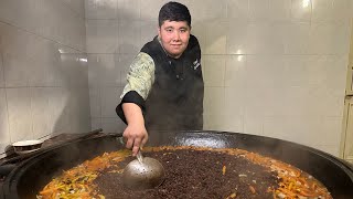 O’sha Mashxur O’zbegim Palovi 120 KG  #pilaf #uzbekfood #uzbekpilaf #restaurant #rice #chef
