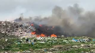 VIDEO/ Flakë dhe tymi i zi, fusha e mbetjeve në Vlorë vijon të digjet| ABC News Albania