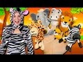 Safari Animals Finger Family Song | Elephant, Lion, Giraffe, Zebra & Hippo! Wild Animals for kids