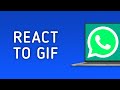 How to React to a GIF in WhatsApp on PC