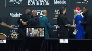 Leon Edwards and Colby Covington need to be separated at UFC 296 press conference | ESPN MMA