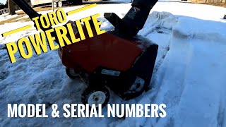 Toro Powerlite 38182: What Year Was It Made? 98CC 2-Stroke Single Stage Snow Blower!