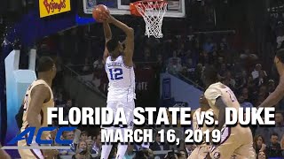 Florida State vs. Duke Championship Game | ACC Basketball Classic (2019)