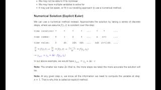 Solving Ordinary Differential Equations in Excel (part 1 of 2)