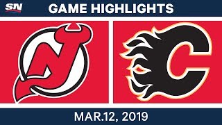 NHL Highlights | Devils vs. Flames – Mar 12, 2019