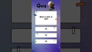 What is 20% of 150? | Math IQ Test for You