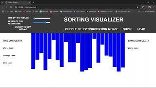 Algorithm Visualizer | Sorting Visualizer using JavaScript | HTML | CSS