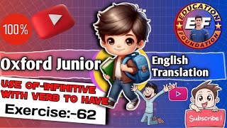 exercise 62 | junior english translation | Exercise 62 how to translate hindi to english\\ Aatish Sir