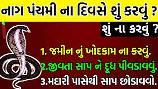 નાગપંચમી ના દિવસે શું કરવું ?શું ના કરવું ।।નાગ પાંચમ ૨૦૨૪।।naag pancham na divas।।