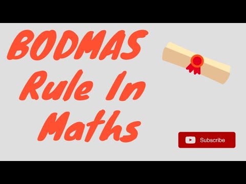 Dmas Rule Math Youtube