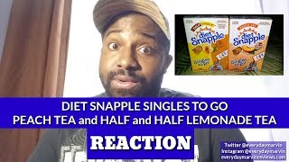 Diet Snapple Singles | Peach Tea \u0026 Half and Half Lemonade Tea Reaction | Singles to Go Review