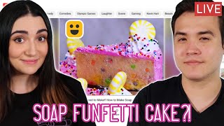 Following a Soap Cake Tutorial Live