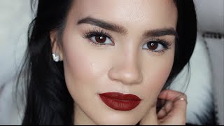 GRWM Dewy Skin \u0026 Matte Lips