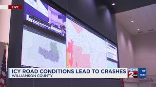 Icy roads cause crashes in Williamson County