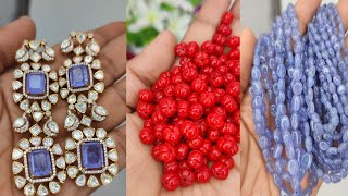 Gemstone | Real and rare beads jewellery  | pearls and corals | Rubys | silver jewellery #live