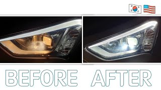 (ENG)싼타페DM LED헤드라이트 셀프 교체 santafe dm LED  Headlight replacement