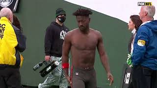 Antonio Brown Leaves Game vs. Jets ( Broadcast Sequence)