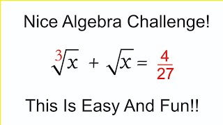 Beautiful Radical Equation | Math Olympiad | Algebra | Cubic Equation | perfect square