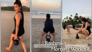 Rashmika Mandanna morning workout in a beach