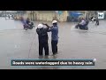 watch heavy rains wreak havoc in gujarat flood like situation in some areas