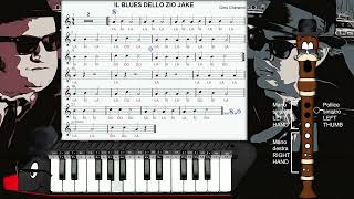 Il blues dello zio Jake - Brano facilissimo per flauto, melodica o concertino. Nuova versione.