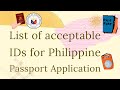 Valid IDs For Passport Application