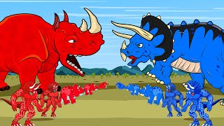 GIANT RHINO vs TRICERATOPS: Who Is The King Of Dinosaurs Jurassic World On Monst