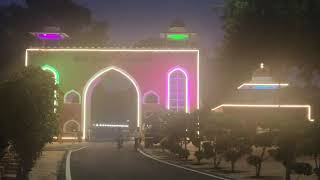 Night view of BSF academy gate in diwali ।। BSF अकादमी गेट का शानदार दृश्य ।। BSF Academy Tekanpur.