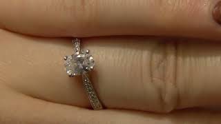 PR1051 0.95 Carat Side Stone Diamond Engagement Ring