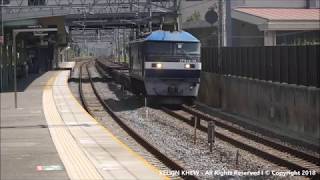 JR Freight EF210-17 passing by Shimamoto station