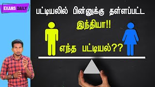 பட்டியலில் பின்னுக்கு தள்ளப்பட்டதா இந்தியா ! எந்த பட்டியல் ?||Examsdaily