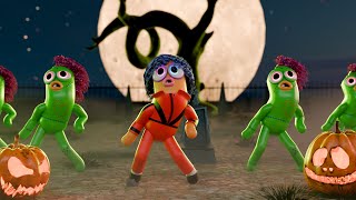 Spooky Halloween Night 🎃 Sausage Monster Dance Song for Kids 👻🎶