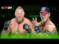 Brock Lesnar vs John Cena Full Match | WWE 2K24