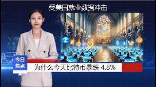 《财经新闻》受美国就业数据冲击，美国三大股指全线下跌。