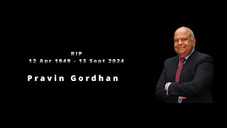 SARS Commissioner Edward Kieswetter pays tribute to the late former SARS Commissioner Pravin Gordhan