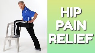 Hip Pain Relief Stretch (5 Min) Real Time Routine