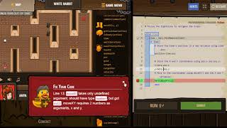 CodeCombat.Python. White Rabbit