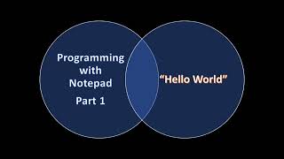 Notepad Programming: Hello World Part 1