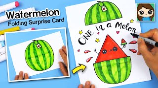 How to Draw a Watermelon Folding Surprise Card EASY