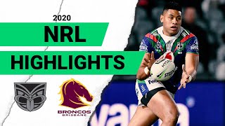 Warriors v Broncos Match Highlights | Round 8 2020 | Telstra Premiership | NRL