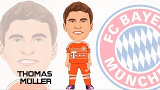 How to draw Thomas Müller - Football Toon's