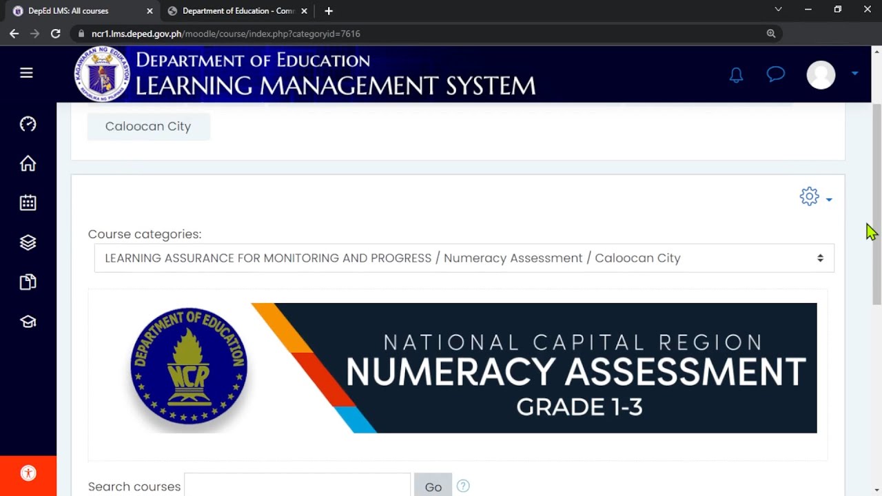 How To Access The NCR Numeracy Assessment On The DepEd Learning ...