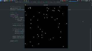 Particle Simulation in Python || Real-Time Visualization of Dynamic Particle Interactions