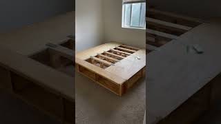 Platform bed with storage #diy #bedroom #room #bed