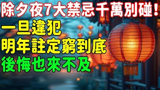 過年警報！除夕夜7大禁忌千萬別碰！一旦違犯，明年註定窮到底，後悔也來不及 | 好東西 佛說  #運勢 #佛教 #佛說 #因果